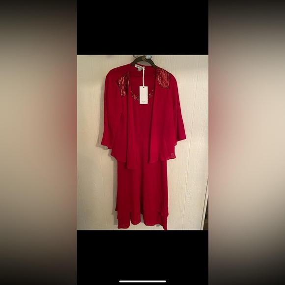 NWT GRACE KARIN Mother of The Bride or Formal Dress with Sequin Jacket Long - Picture 4 of 4